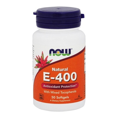 Витамины NOW Vitamin E-400 50 капсул