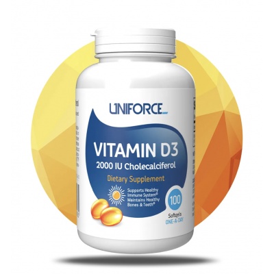 Витамины UNIFORCE Vitamin D3 2000 IU 100 капсул