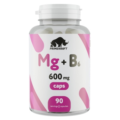 Витамины Prime Kraft Magnesium Vitamin B6 90 капсул