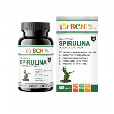 Антиоксидант BCN Spirulina 200 мг 180 капсул