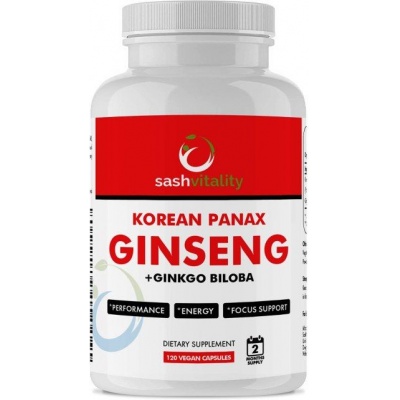 Специальный препарат Sash Vitality Korean Panax GINSENG + ginkgo biloba 60 капсул
