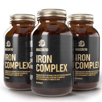 Витамины GRASSBERG Iron Complex 60 капсул