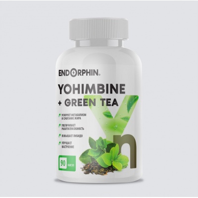 Жиросжигатель ENDORPHIN Yohimbine + Green Tea 90 капсул