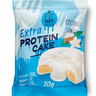 Печенье Fit Kit Protein cake White EXTRA 70 гр