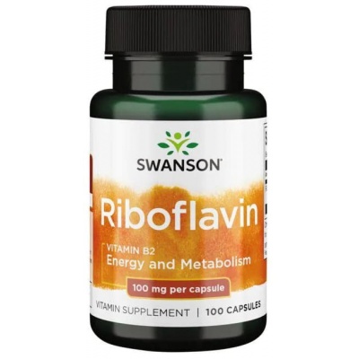 Витамины Swanson Riboflavin Vit B2 100 мг 100 капсул