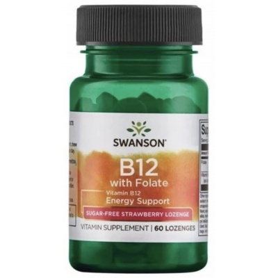 Витамины Swanson Vitamin B-12 with Folate 60 леденцов