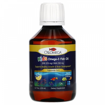 Антиоксидант Oslomega Kids Omega-3 Fish oil 200 мл