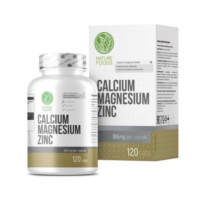 Витамины Nature Foods Calcium Magnesium Zinc 120 капсул