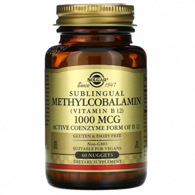 Витамины Solgar Methylcobalamin B12 1000 мкг 30 капсул