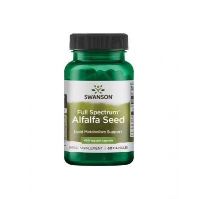 Антиоксидант Swanson Full Spectrum Alfalfa Seed 400 мг 60 капсул
