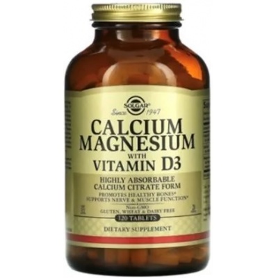 Витамины Solgar Calcium + Magnesium + D3 120 таблеток
