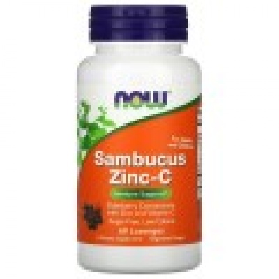 Витамины NOW Zinc Sambucus Zinc с бузиной 60 капсул