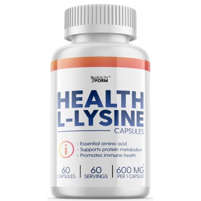 Аминокислота Health Form L-Lysine 600 мг 60 капсул