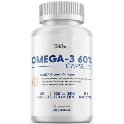 Антиоксидант Health Form Omega-3 60% 60 капсул