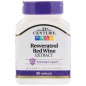 Антиоксидант 21st Century Resveratrol Red Wine 90 капсул