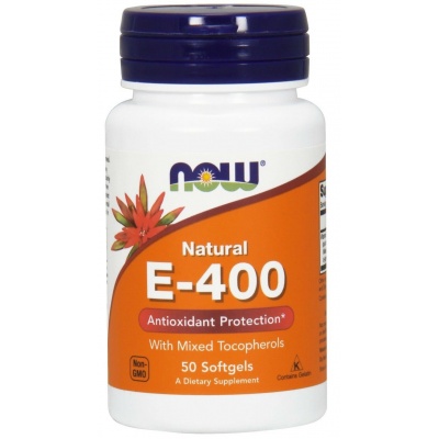 Витамины NOW Vitamin E-400 Mixed Tocopherols 50 капсул