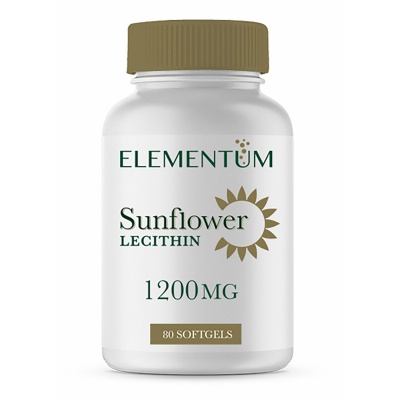 Витамины Elementum Sunflower Lecithin 1200 мг 80 капсул