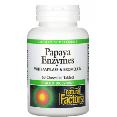 Антиоксидант Natural Factors Papaya Enzymes 60 таблеток
