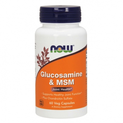 Хондропротектор NOW Glucosamine MSM 60 капсул