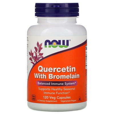 Антиоксидант NOW Quercetin With Bromelain 120 капсул