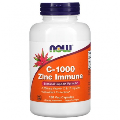 Витамины NOW С-1000 Zinc Immune 180 капсул