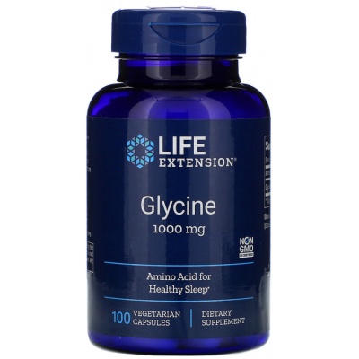Аминокислота Life Extension Glycine 1000 мг 100 капсул