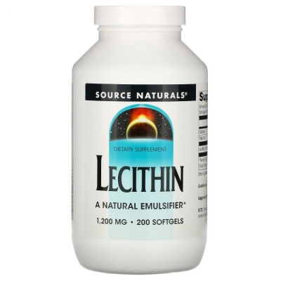 Витамины Source Naturals Lecithin 1200 мг 200 капсул