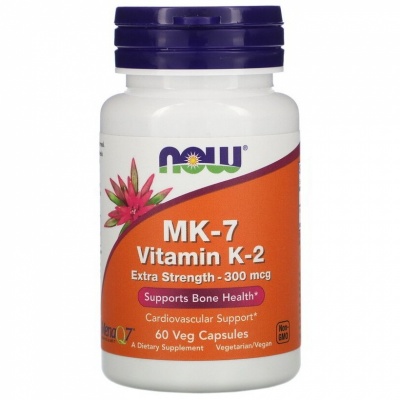 Витамины NOW Vitamin K-2 (MK7) 300 мкг 60 капсул