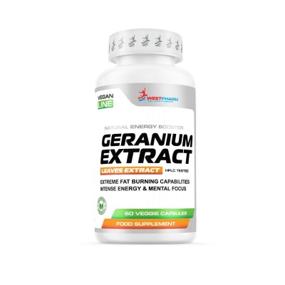 Энергетик WestPharm Vegan Line Geranium Extract 250 мг 60 капсул