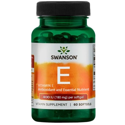 Витамины Swanson Vitamin E 400 IU 60 капсул