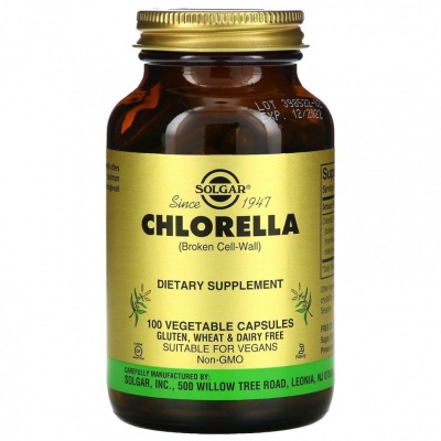 Антиоксидант Solgar Chlorella 520 мг 100 капсул