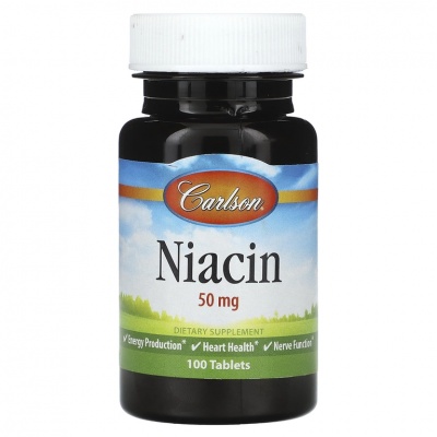 Витамины Carlson Labs Niacin 50 мг 100 таблеток