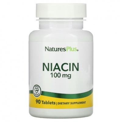 Витамины Natures Plus Niacin 100 мг 90 таблеток