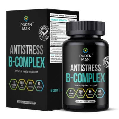 Витамины Roden Max Antistress B-complex 60 капсул