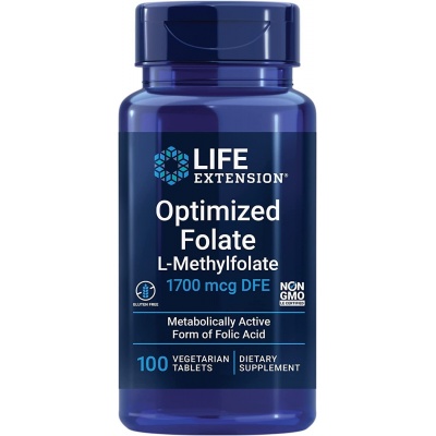Витамины Life Extension L- MethylFolate 100 таблеток