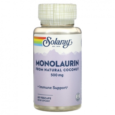 Аминокислота Solaray Monolaurin From Natural Coconut 500 мг 60 капсул