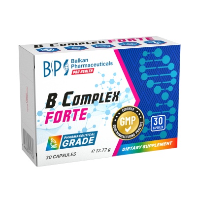 Витамины Balkan Pharmaceuticals B-Complex Forte 30 капсул