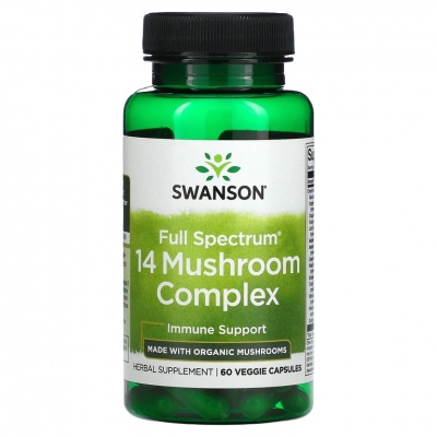 Витамины Swanson Full Spectrum Mushroom 500 мг 60 капсул