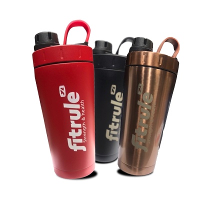 Шейкер FitRule алюминиевый с крышкой Twist 700 мл