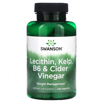 Антиоксидант Swanson Diet Lecithin Kelp B6 Vinegar 240 таблеток