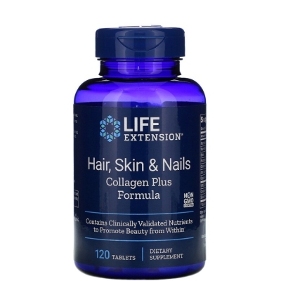 Витамины Life Extension Hair, Skin and Nails Collagen Plus Formula 120 таблеток