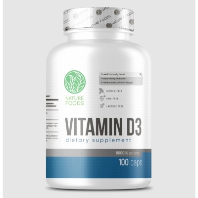 Витамины Nature Foods Vitamin D3 10000 IU 100 капсул