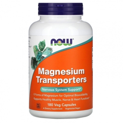 Витамины NOW Magnesium Transporters 180 капсул