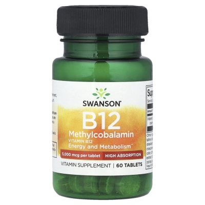 Витамины Swanson Vitamin B-12 Methylcobalamin 5000 мкг 60 таблеток