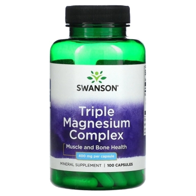 Витамины Swanson Triple Magnesium Complex 400 мг 100 капсул