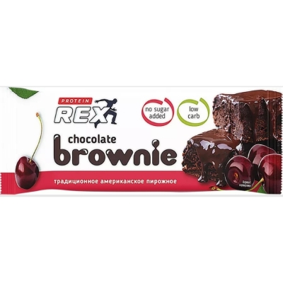 Пирожное протеиновое Protein Rex Brownie с коллагеном 50 гр