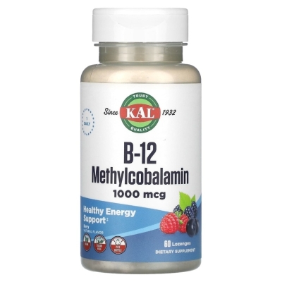 Витамины KAL Vitamin B-12 Methylcobalamin 1000 мкг 60 капсул