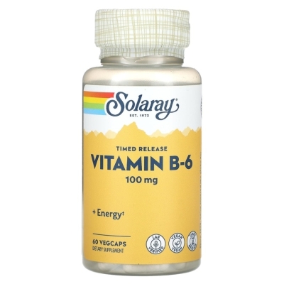 Витамины Solaray Vitamin B-6 100 мг 60 капсул