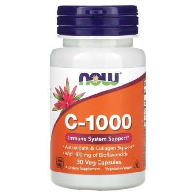 Витамины NOW Vitamin C-1000 30 капсул