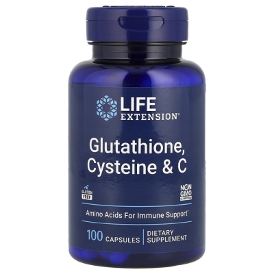 Специальный препарат Life Extension Glutathione + Gysteine + Vitamin C 100 капсул